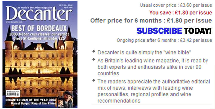 Subscribe to Decanter magazine